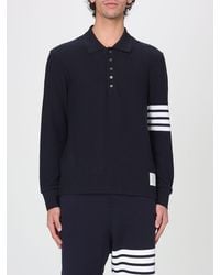 Thom Browne - Bar Cotton Polo - Lyst