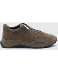 Hogan - Hi-Light Suede Calfskin Leather Sneakers With Tone-On-Tone H Logo - Lyst