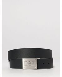 EA7 - Reversible Leather Belt - Lyst