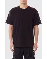 Y-3 - Crewneck Cotton T-Shirt With Short Sleeves And 3-Stripes Adidas Logo - Lyst
