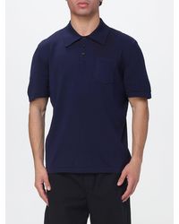 A.P.C. - Cotton Knit Polo - Lyst