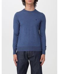 Brooksfield - Crewneck Wool Jumper With Long Sleeves And Ribbed Trims - Lyst