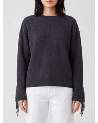 P.A.R.O.S.H. - P.A.R.O.S.H. Cashmere Crewneck Jumper With Embroidery, Fringes And Dropped Shoulders - Lyst