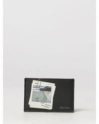 Paul Smith - Leather Card Holder With Graphic Print And Three Slots - Lyst