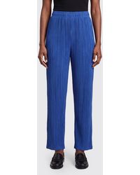 Pleats Please Issey Miyake - High-Waisted Wide-Leg Pleated Trousers - Lyst