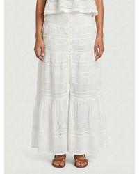 Isabel Marant - Marant Etoile Cotton And Lace Paoline Long Skirt - Lyst