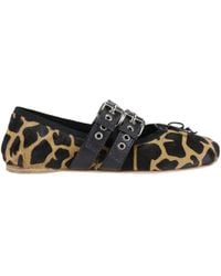 miu miu glitter ballet flats