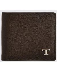 Tod's - T Timeless Grained Leather Wallet - Lyst