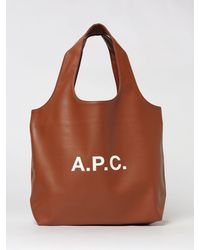 A.P.C. - Ninon Faux Leather Tote Bag - Lyst