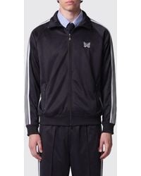 Needles - Striped High-Neck Track Jacket With Embroidered Logo - Lyst