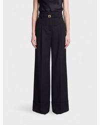 Fendi - Virgin Wool Palazzo Trousers - Lyst