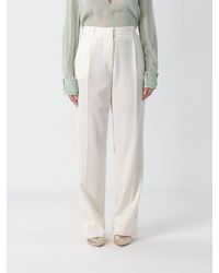 Elisabetta Franchi - High-Waisted Straight-Leg Trousers - Lyst