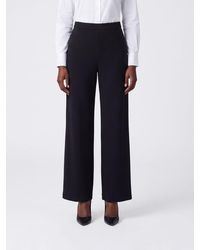Max Mara - High-Waisted Wide-Leg Crêpe Palazzo Trousers - Lyst