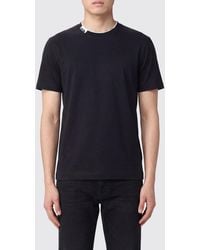 Dolce & Gabbana - Dolce &Amp Gabbana Contrast Logo And Trim Cotton T-Shirt - Lyst