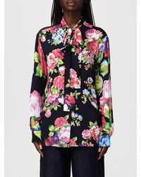 Moschino - Viscose Shirt With Floral Print - Lyst