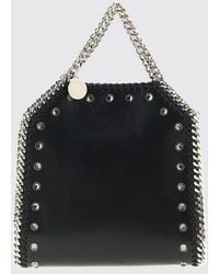 Stella McCartney - Falabella Faux Leather Bag With Rhinestones - Lyst