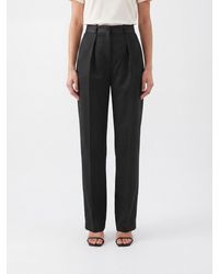 Elisabetta Franchi - High-Waisted Straight-Leg Sartorial Crêpe Trousers - Lyst
