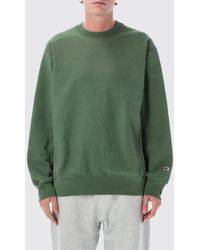 Champion - Cotton Crewneck Sweatshirt With Dropped Shoulders - Lyst