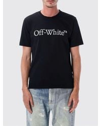 Off-White c/o Virgil Abloh - Short-Sleeved Cotton T-Shirt With Contrasting Logo Print - Lyst