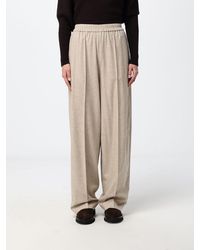 Fabiana Filippi - Straight-Leg Wool Trousers With Elasticated Mid-Rise Waist - Lyst