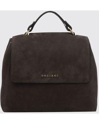 Orciani - Sveva Hammered Leather Handbag With Removable Shoulder Strap - Lyst
