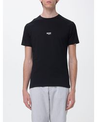 BOSS - Cotton T-Shirt With Mini Logo - Lyst