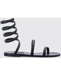Ancient Greek Sandals - Laminated Leather Sandals With Snake Ankle Strap - Lyst