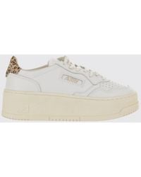 Autry - Medalist Platform Low Sneakers Aus Leder Und Animal-Print-Ponyfell - Lyst