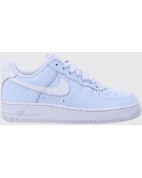 Nike - Air Force 1 Smooth Leather Sneakers With Perforated Toe And Swoosh Logo - Lyst