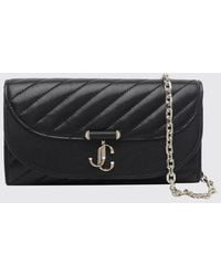 Jimmy Choo - Avenue Curve Matelassé Leather Mini Wallet On Chain - Lyst