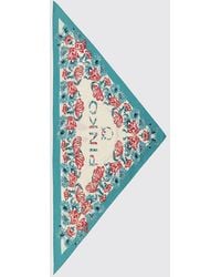 Pinko - Swing Floral Print Twill Scarf - Lyst