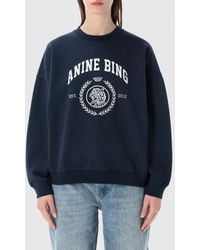 Anine Bing - Cotton Crewneck Sweatshirt With Logo - Lyst