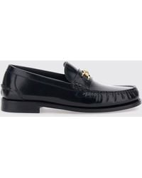 Versace - Medusa '95 Brushed Leather Penny Loafers With Metallic Logo - Lyst
