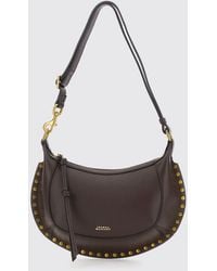 Isabel Marant - Oskan Moon Studded Leather Hobo Bag - Lyst