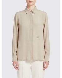 Max Mara - Silk Shirt With A Concealed Button Placket - Lyst