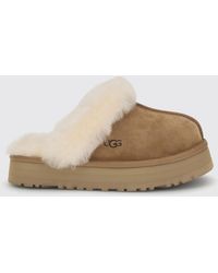 UGG - Disquette Sabots Aus Wildleder Und Fell - Lyst
