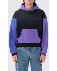 ERL - Cotton Hoodie With Two-Tone Abstract Print And Kangaroo Pocket - Lyst