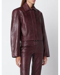ROTATE BIRGER CHRISTENSEN - Boxy Leather Jacket - Lyst