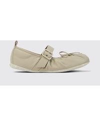 Camper - Wabi Mary-Jane-Ballerinas Von Aus Recyceltem Leder Mit Schleife Und Riemen - Lyst