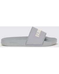 Burberry - Slides Aus Gummi Mit Kontrastierendem Schriftzug-Logo - Lyst