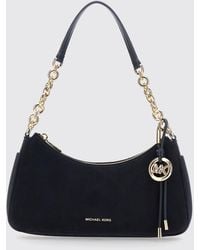 Michael Kors - Nolita Nubuck Leather Shoulder Bag With Logo Charm - Lyst