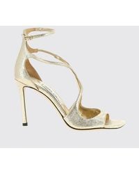 Jimmy Choo - Azia Laminated Nappa Sandals With A Stiletto Heel And Square Toe - Lyst