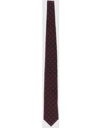 Brunello Cucinelli - Geometric Print Pure Silk Tie With Loop - Lyst