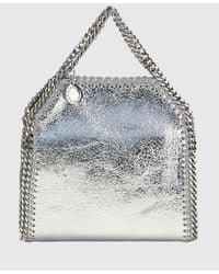 Stella McCartney - Falabella Crackle-Effect Faux Leather Mini Tote Bag - Lyst