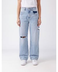 ICON DENIM - Poppy High-Waisted Wide Leg Jeans With Cut-Out Details - Lyst