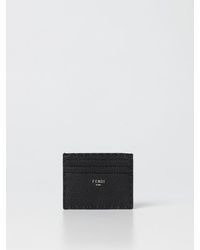 Business Card Holder Black Grained Calfskin with CD Icon Signature