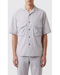 Ziggy Chen - Camisa De Bolos De Algodón Con Cuello Cubano - Lyst