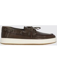 Hogan - H-Tv Smooth Leather Boat Shoes With Embossed Logo - Lyst