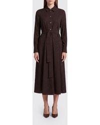 Pinko - Floral Print Midi Shirtdress - Lyst