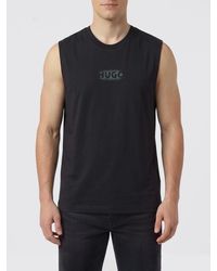 HUGO - Cotton Tank Top With Logo - Lyst